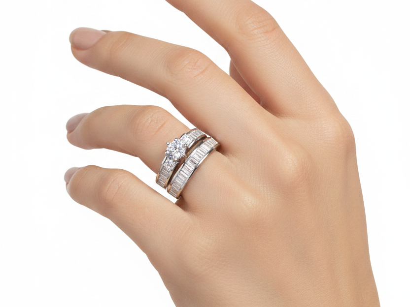 A White Cubic Zirconia Ring