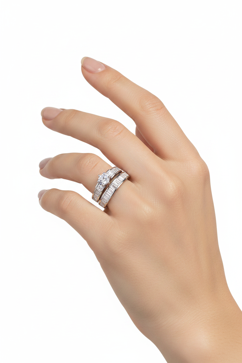 A White Cubic Zirconia Ring