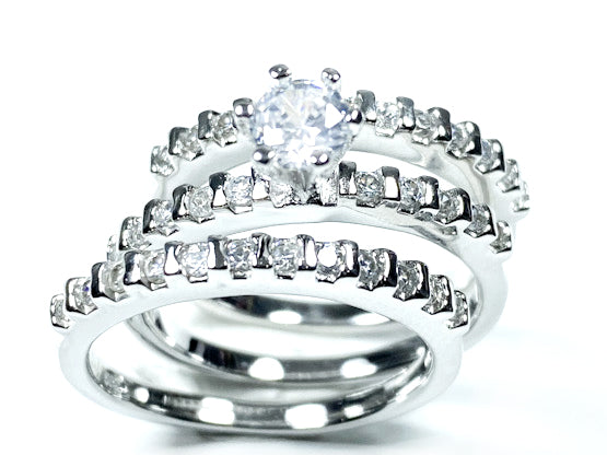A White Cubic Zirconia Ring