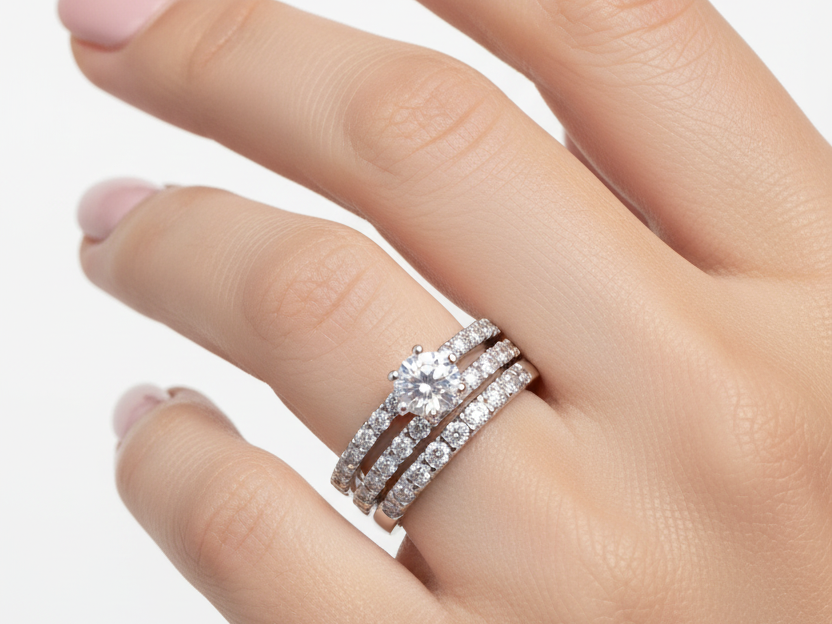 A White Cubic Zirconia Ring