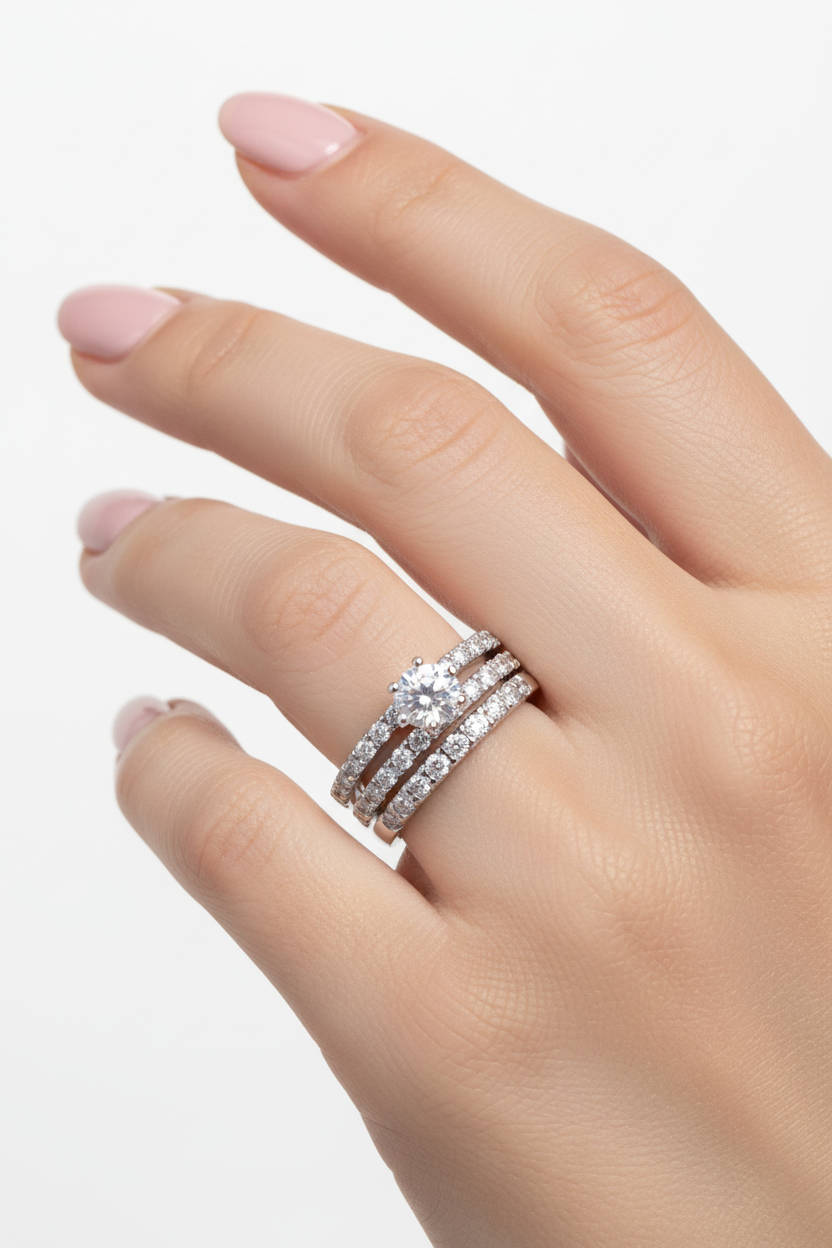 A White Cubic Zirconia Ring