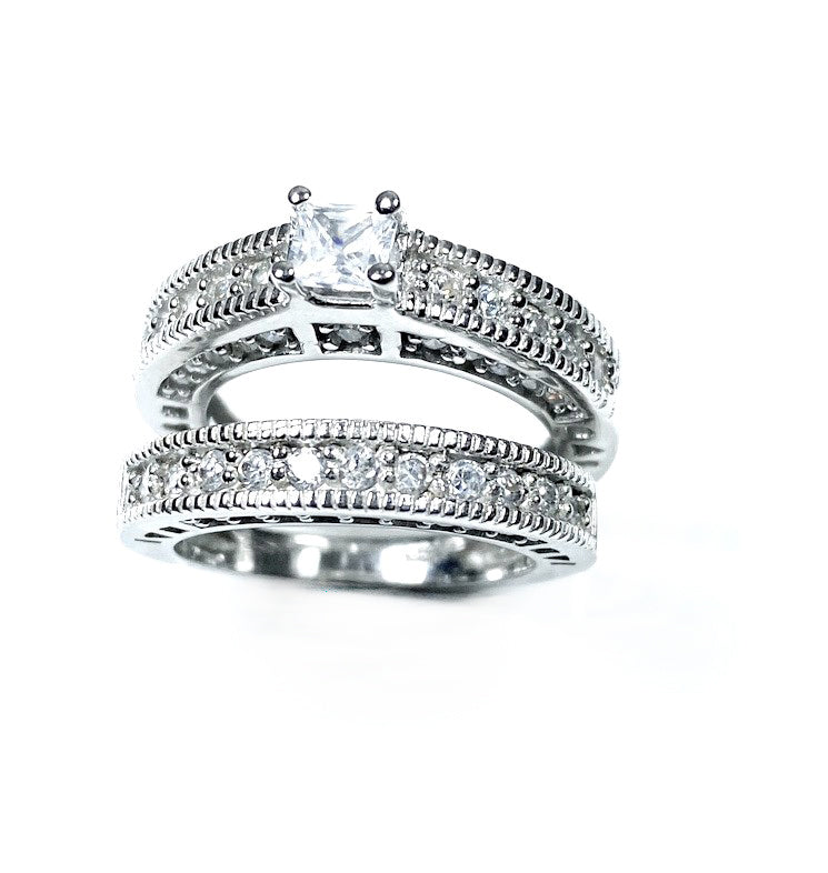 A White Cubic Zirconia Ring