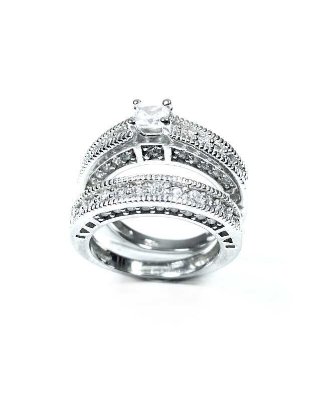 A White Cubic Zirconia Ring