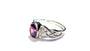 Celtic Silver Stone Set Ring with Trinity Knot design on the Shoulders Amethyst
