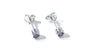 Amethyst Cz Silver 4mm Round Rubover Set Earring Boxed.