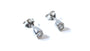White Cz Silver 4mm Round Rubover Set Earring Boxed.