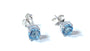 Kids Blue Topaz December Birthstone Cubic Zirconia Silver 5 mm Claw Set Earring.