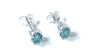 Kids Aquamarine March Birthstone Cubic Zirconia Silver 5 mm Claw Set Earring.