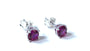Kids Ruby July Birthstone Cubic Zirconia Silver 5 mm Claw Set Earring.