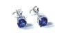 Kids Sapphire September Birthstone Cubic Zirconia Silver 5 mm Claw Set Earring.