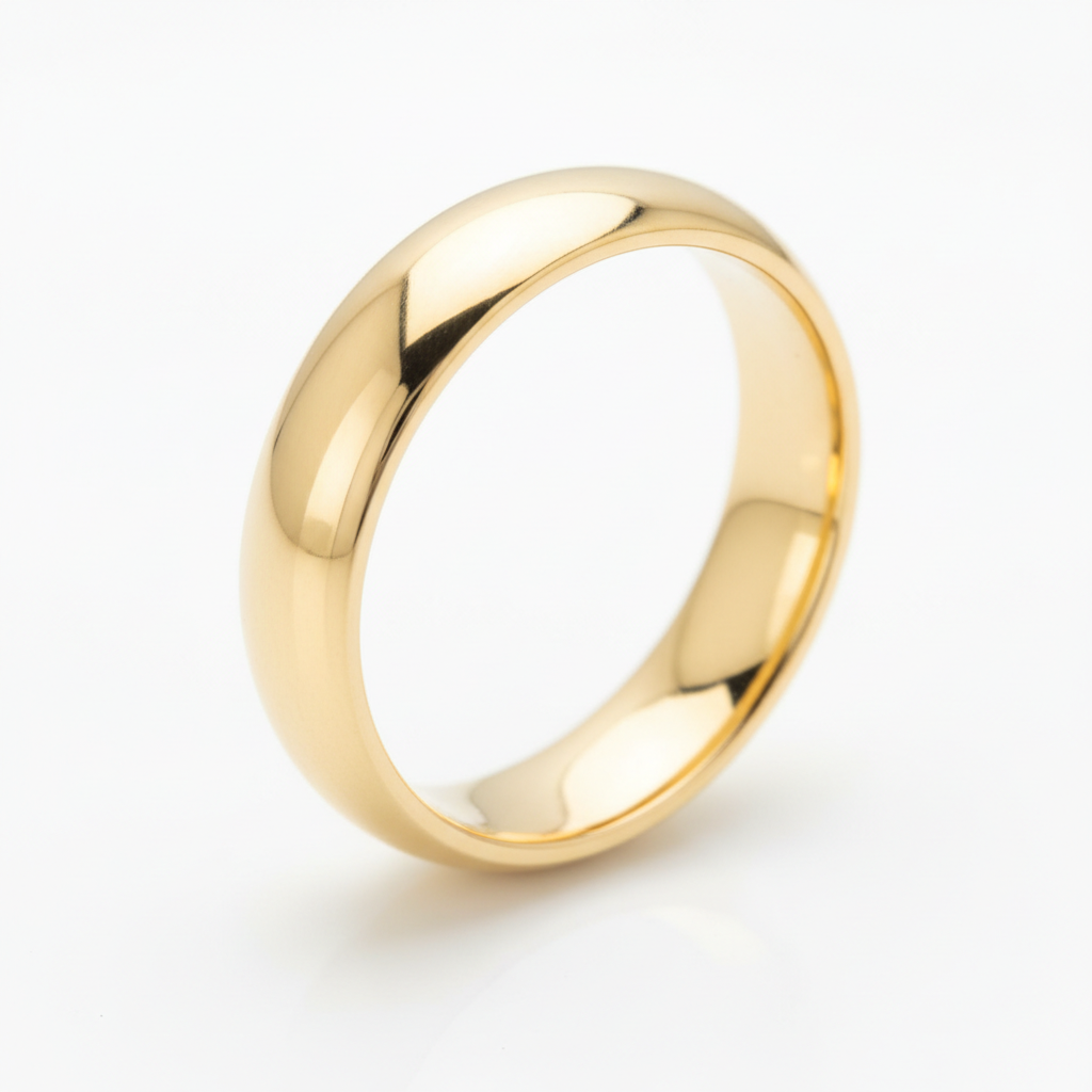9ct Yellow Gold 6mm Court Shape Wedding Ring