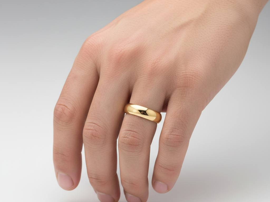 9ct Yellow Gold 7mm Court Shape Wedding Ring