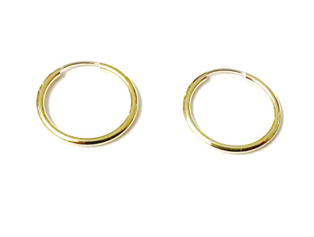 9 CT Yellow Gold Sleepers 14 mm