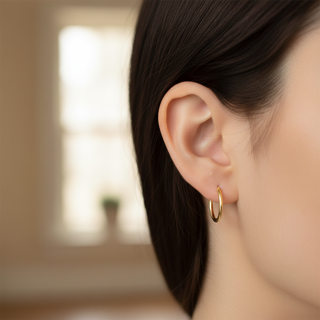 9 CT Yellow Gold Sleepers 14 mm