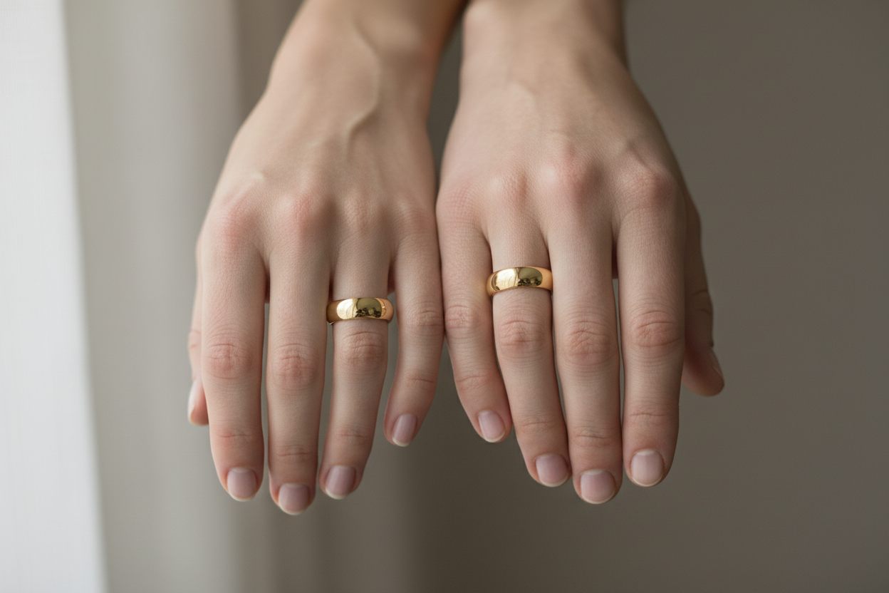 9ct Yellow Gold 7mm D Shape Ring