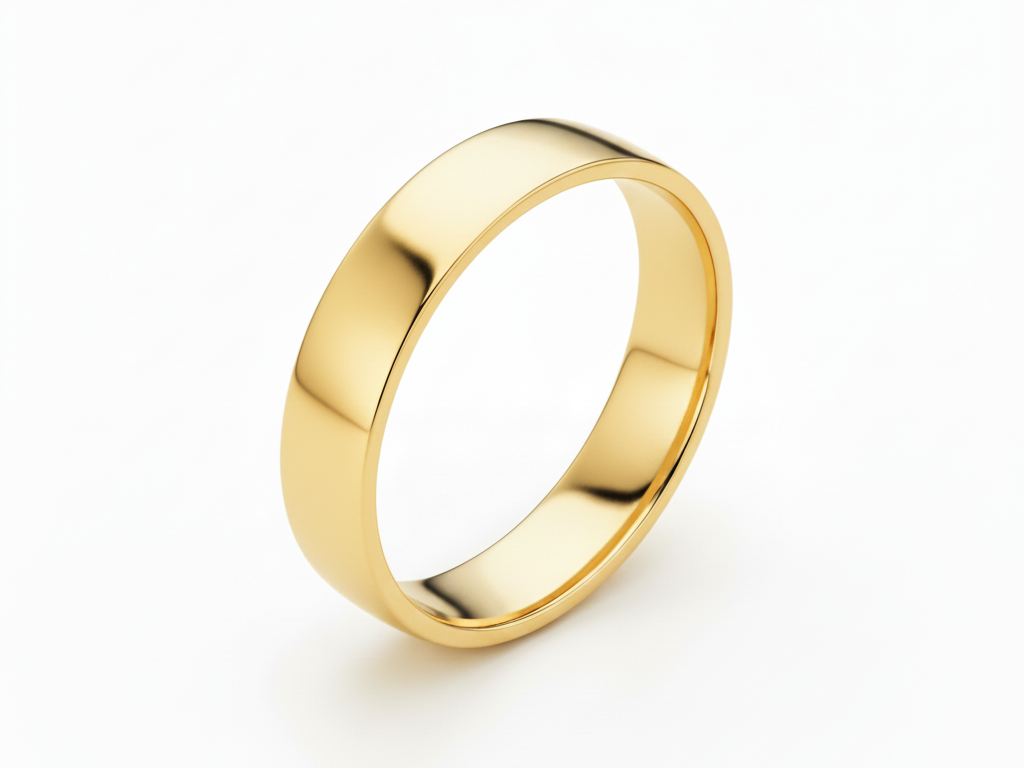 9ct Yellow Gold 5mm Flat Wedding Ring