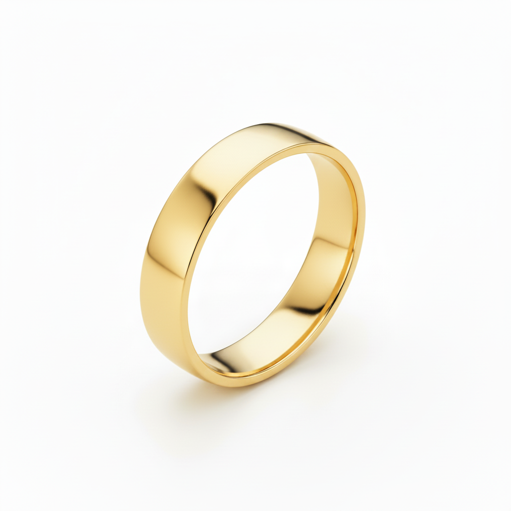 9ct Yellow Gold 6mm Flat Wedding Ring