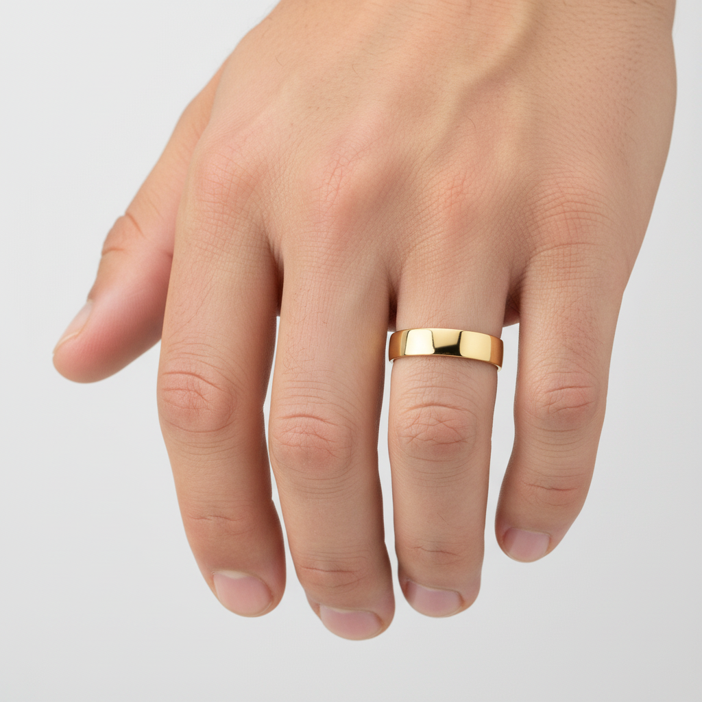 9ct Yellow Gold 6mm Flat Wedding Ring