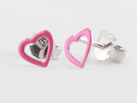A Kids Pink Heart Earring