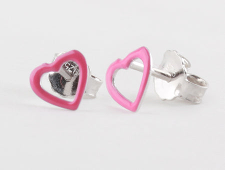 A Kids Pink Heart Earring