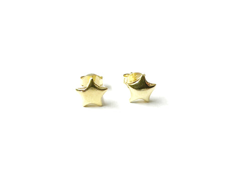 A Kids Star Yellow Gold Silver Necklace And Earring Set