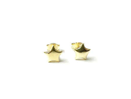 A Kids Star Yellow Gold Silver Earring