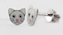 A Kids Cat White Earring