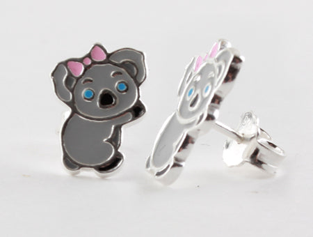 Silver Koala Bear Earring