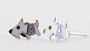 Silver Kids Dog Miniature Schnauzer Earring