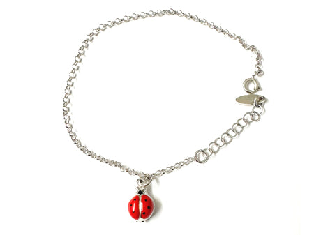 A Kids Ladybird Charm Bracelet
