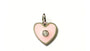 Pink Enamelled Silver Heart Pendant