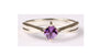 A Kids Amethyst Cz Silver Ring.