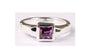 A Kids Amethyst Cz Silver Ring.