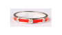 A Kids Red Enamel with white Cz Stone Silver Ring.