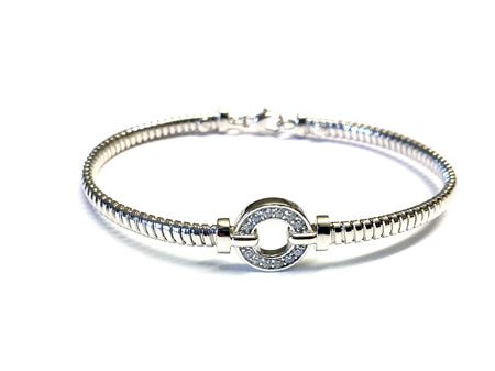 New A White Cubic Zirconia Bangle