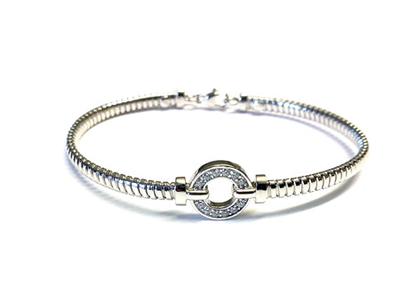 New A White Cubic Zirconia Bangle