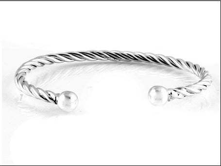 Silver Heavy Design Torq Bangle L/W