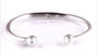 Silver Flat Top Torq Bangle XL/W