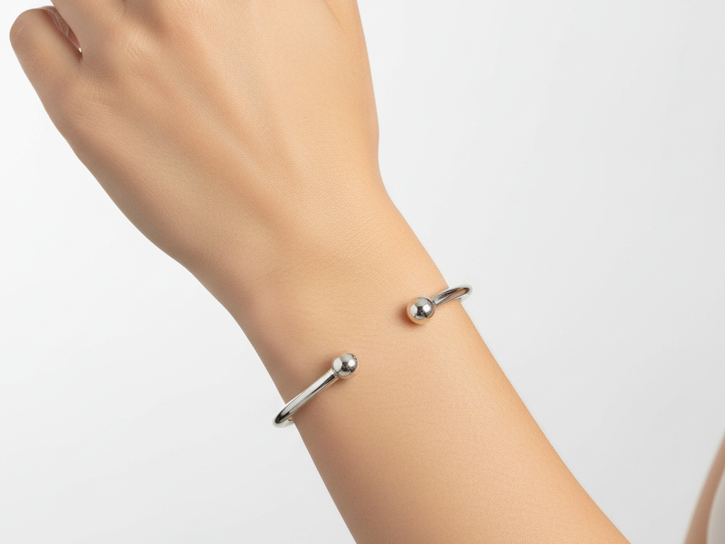 Silver Flat Top Torq Bangle XL/W