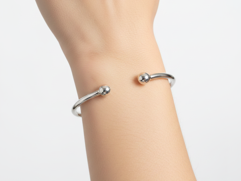 Silver Flat Top Torq Bangle L/W