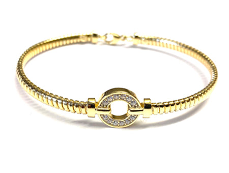 New A Yellow Gold Plated Bangle