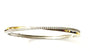 A White Cubic Zirconia Yellow plated Silver 2 Tone Bangle.