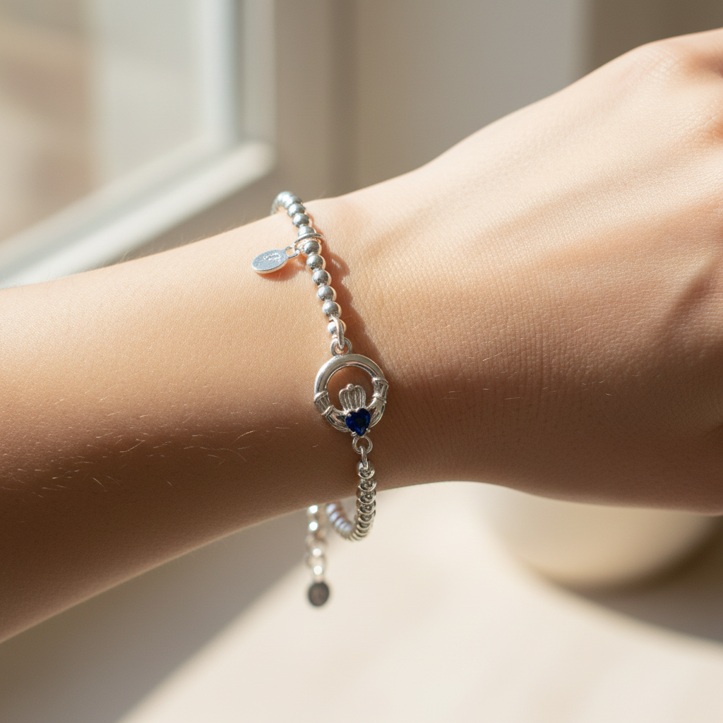 Kids Celtic Charm Sapphire cz stone Bracelet