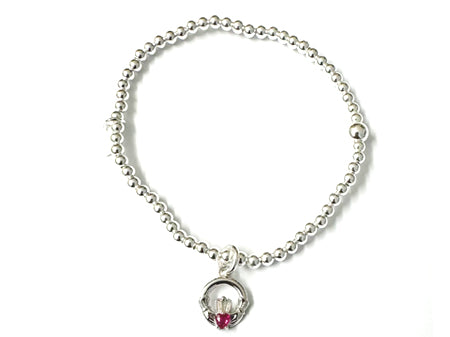 Kids Celtic Charm Ruby cz stone Bracelet