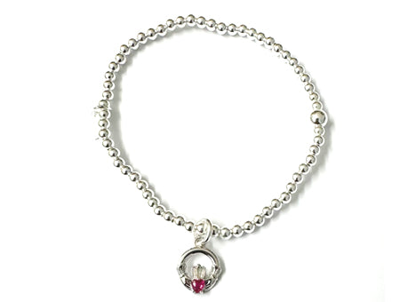 Kids Celtic Charm Ruby cz stone Bracelet