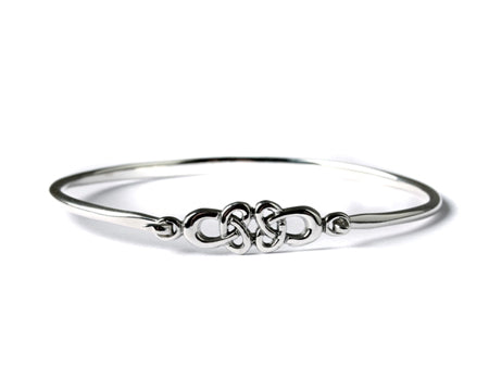 Celtic Knot Silver Bangle