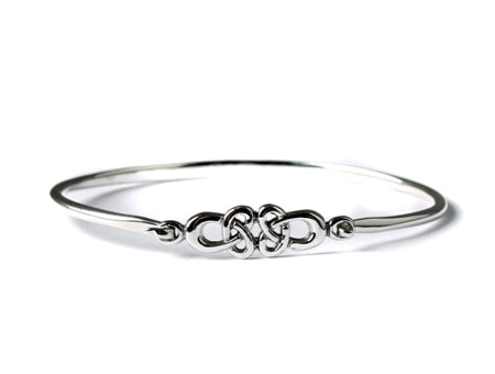 Celtic Knot Silver Bangle