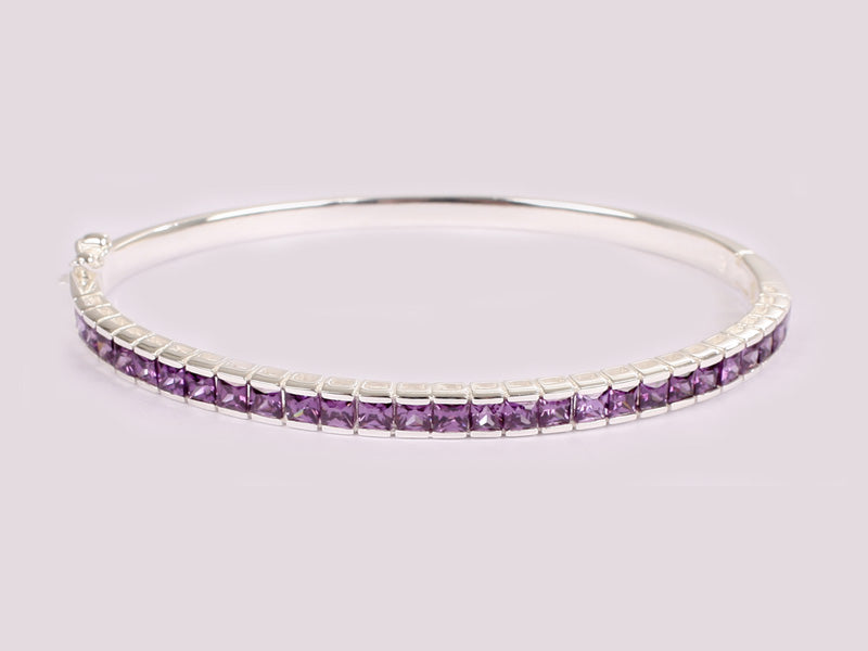 Amethyst Cubic Zirconic  Bangle