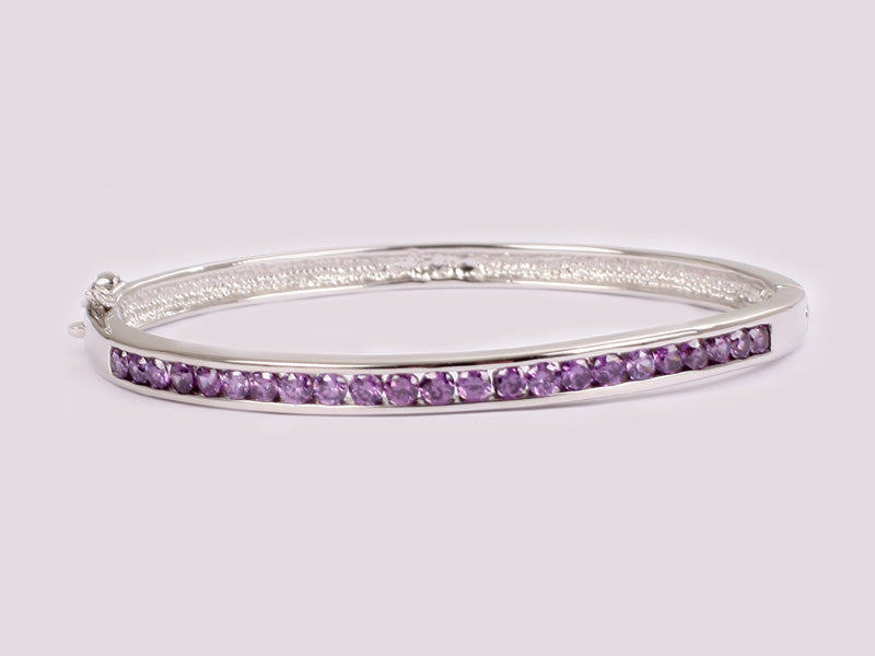 Amethyst Cubic Zirconic  Bangle