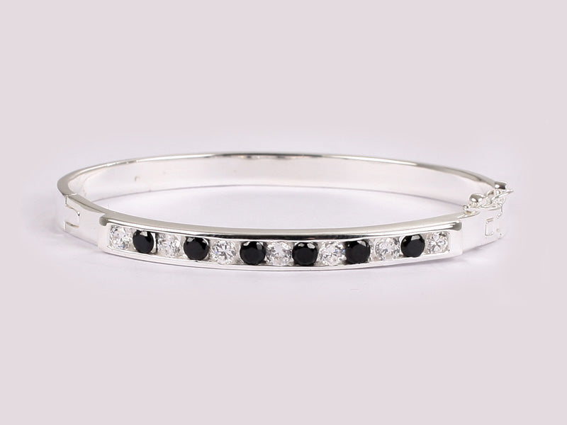 Black Cubic Zirconia Bangle